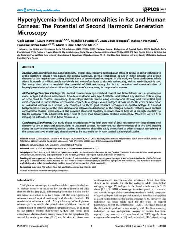 (PDF) Hyperglycemia-Induced Abnormalities in Rat and Human Corneas: The ...