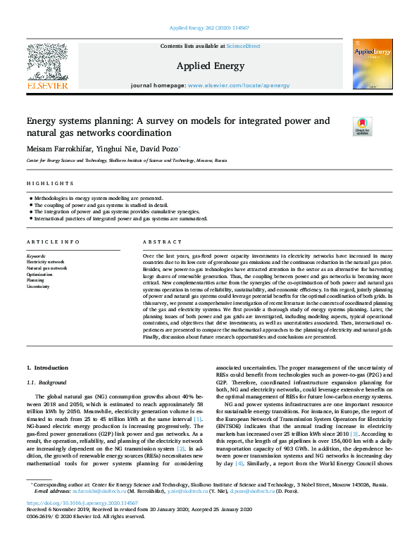 (PDF) Energy systems planning: A survey on models for integrated power ...