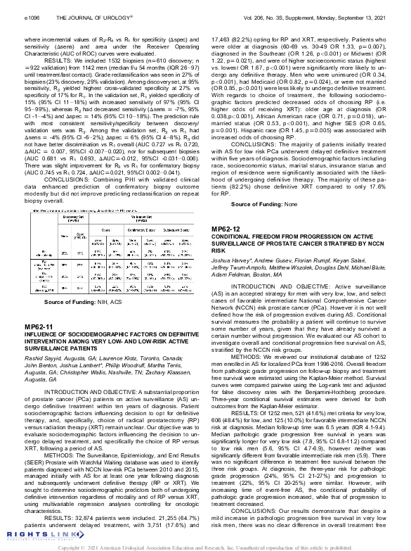 (PDF) MP62-12 CONDITIONAL Freedom from Progression on Active ...