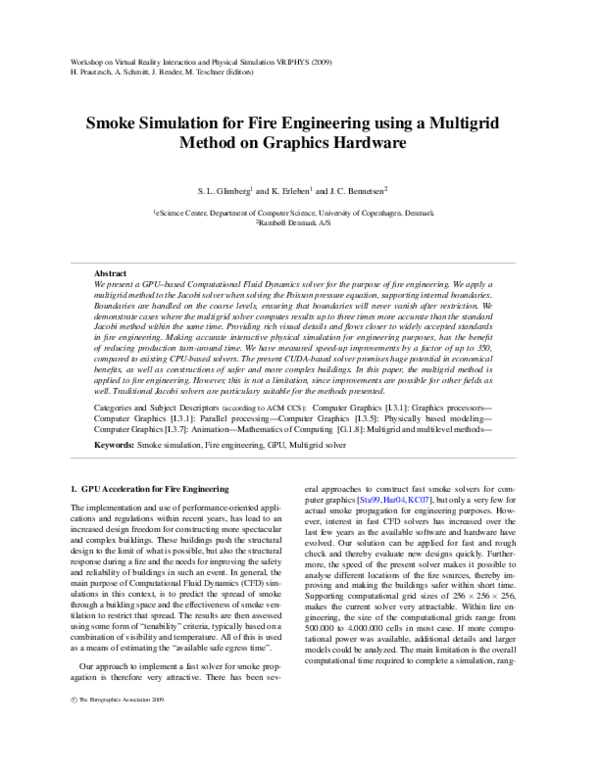 (PDF) Smoke Simulation for Fire Engineering using a Multigrid Method on ...