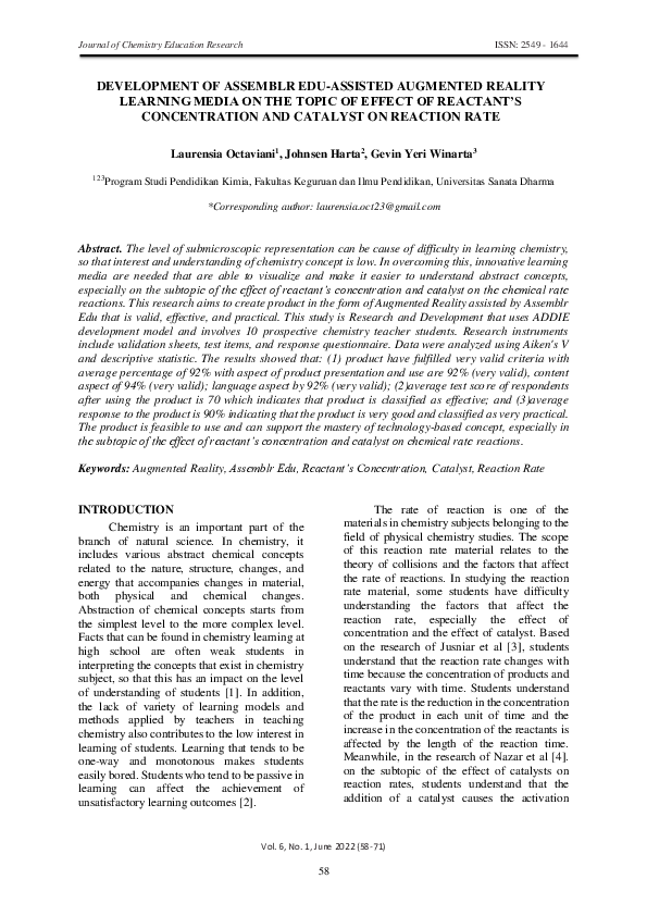 (PDF) Development of Assemblr Edu-Assisted Augmented Reality Learning ...