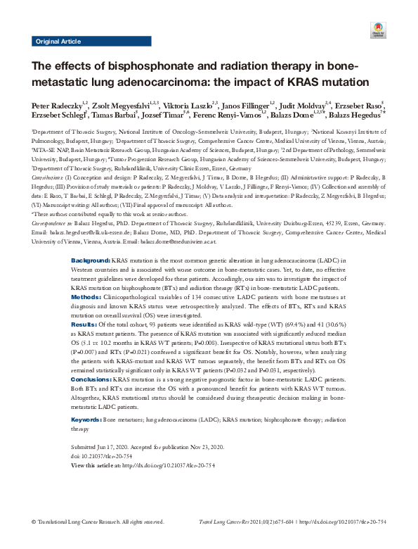 (PDF) The effects of bisphosphonate and radiation therapy in bone ...