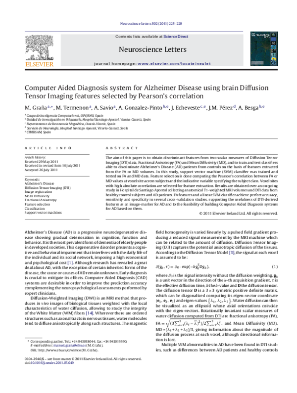 (PDF) Computer Aided Diagnosis system for Alzheimer Disease using brain ...