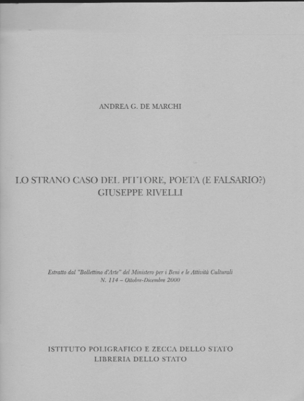 (PDF) Lo strano caso del pittore, poeta (e falsario?) Giuseppe Rivelli