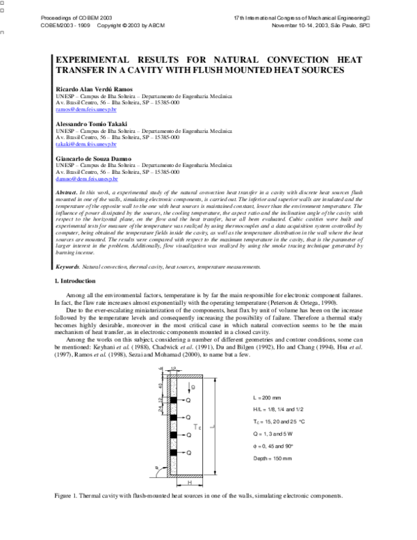 (PDF) Experimental Results for Natural Convection Heat Transfer in a ...