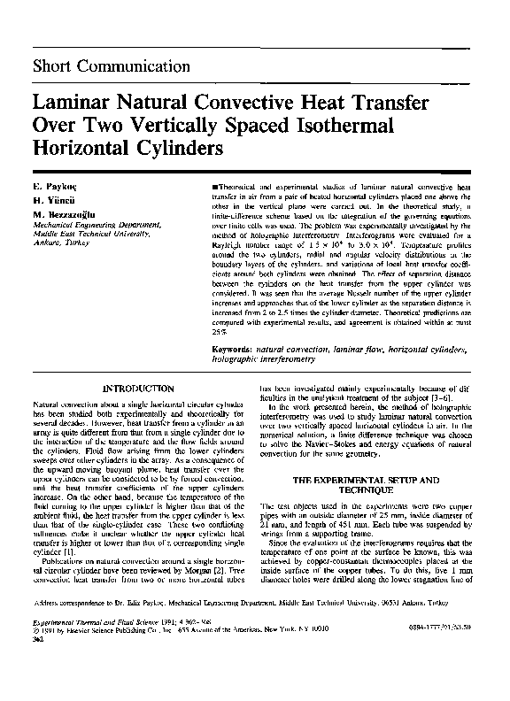 (PDF) Laminar natural convective heat transfer over two vertically ...