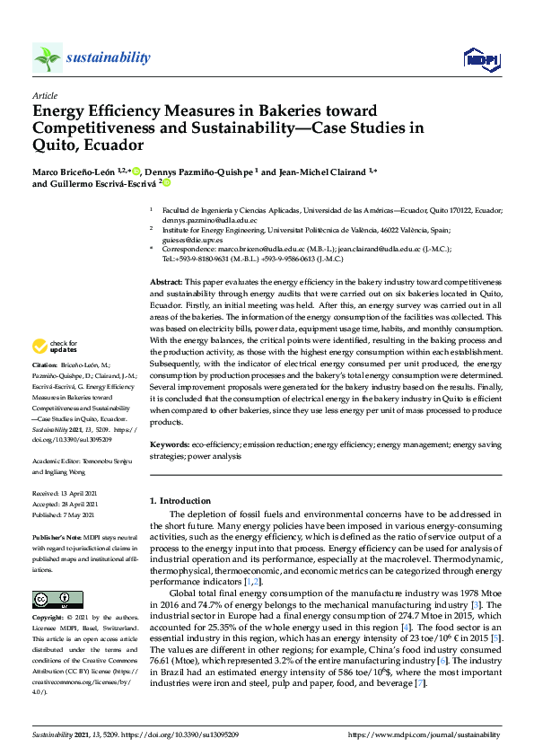 (PDF) Energy Efficiency Measures in Bakeries toward Competitiveness and ...