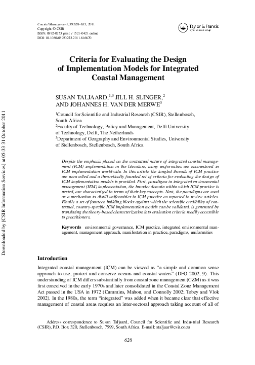 (PDF) Criteria for Evaluating the Design of Implementation Models for ...