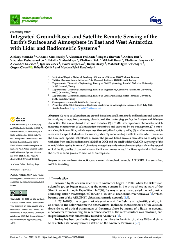 (PDF) Integrated Ground-Based and Satellite Remote Sensing of the Earth ...