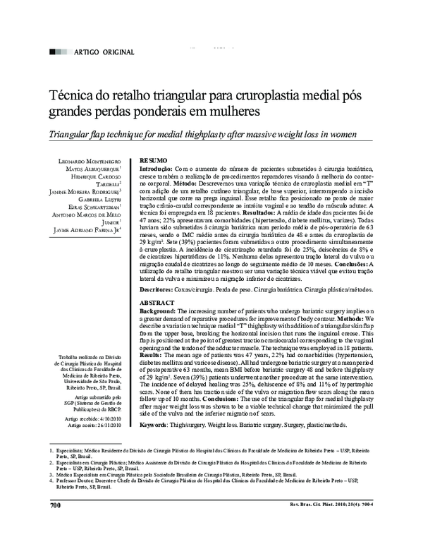 (PDF) Técnica do retalho triangular para cruroplastia medial pós ...