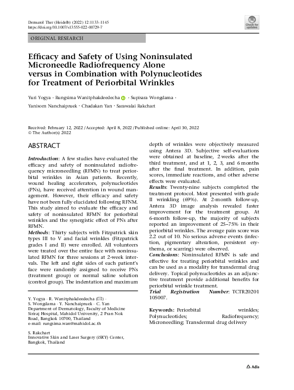 (PDF) Efficacy and Safety of Using Noninsulated Microneedle ...