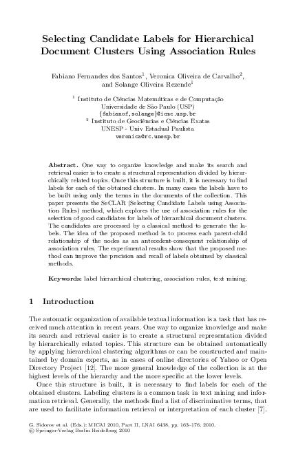 (PDF) Selecting Candidate Labels for Hierarchical Document Clusters ...