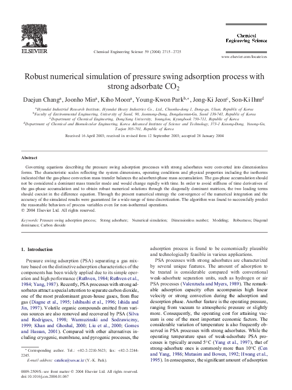 (PDF) Robust numerical simulation of pressure swing adsorption process ...
