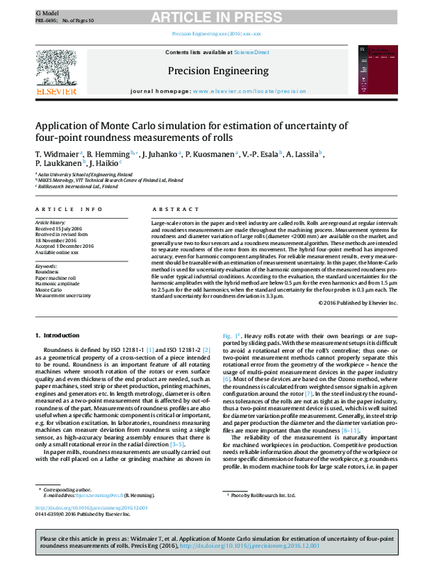 (PDF) Application of Monte Carlo Simulation for the Estimation of ...