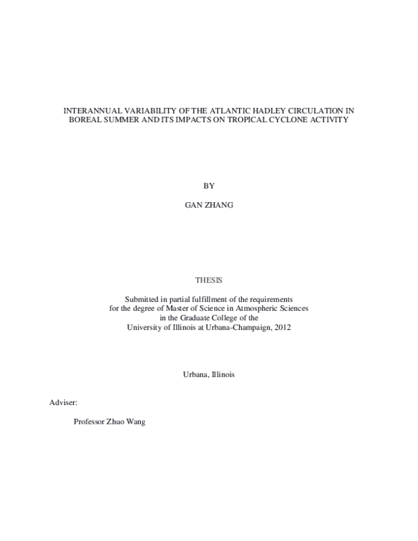 (PDF) Interannual Variability of the Atlantic Hadley Circulation in ...