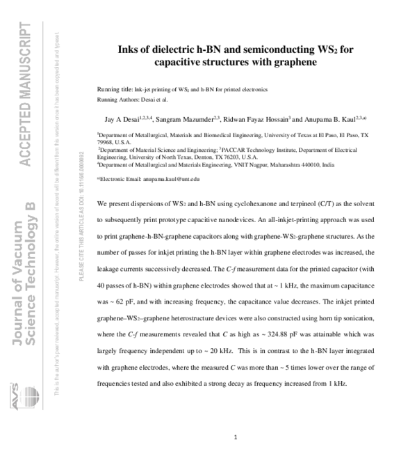 (PDF) Inks of dielectric h-BN and semiconducting WS2 for capacitive ...