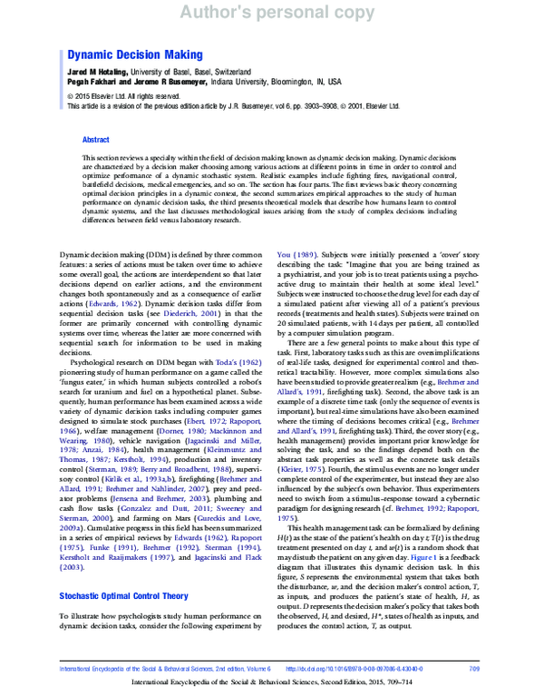 (PDF) Dynamic Decision Making