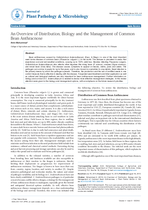 (PDF) An Overview of Distribution, Biology and the Management of Common ...