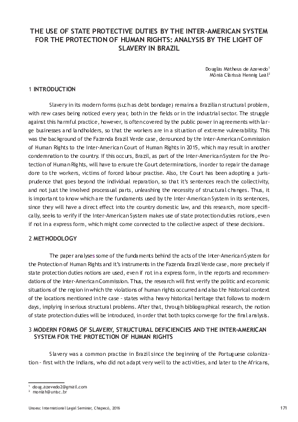 (PDF) The Use of State Protective Duties by the Inter-American System ...