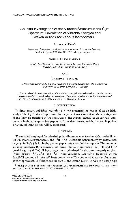 (PDF) Ab initio investigation of the vibronic structure and the spin ...