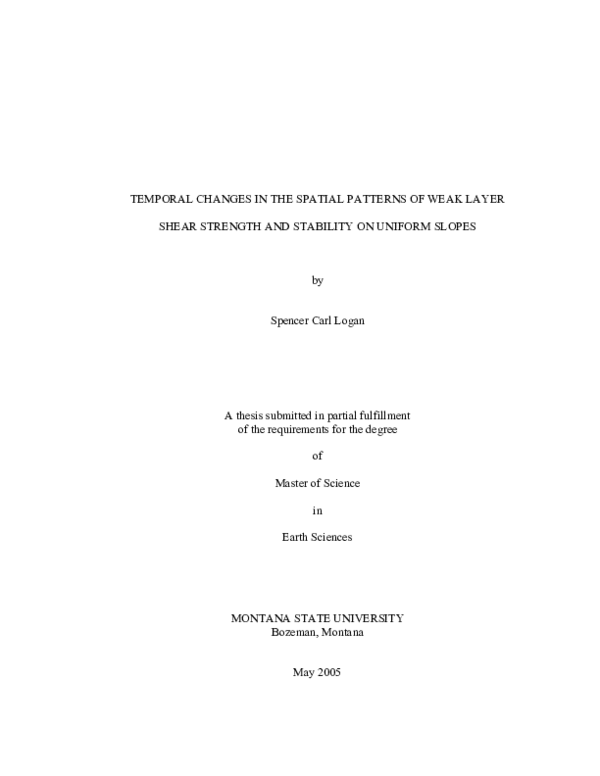 (PDF) Temporal changes in the spatial patterns of weak layer shear ...
