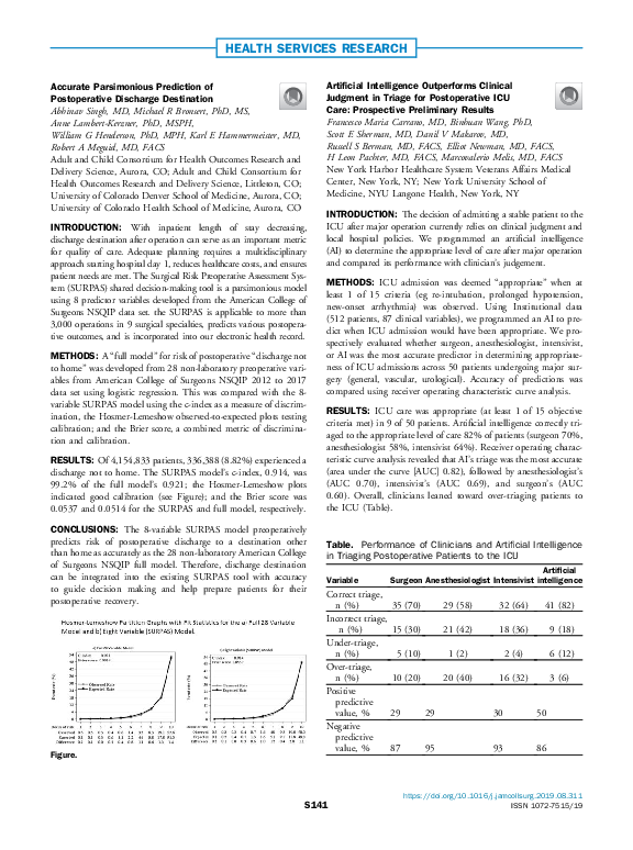 (PDF) Artificial Intelligence Outperforms Clinical Judgment in Triage ...