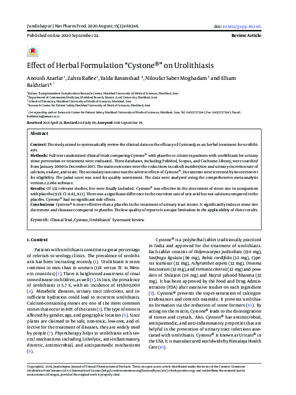 Photo inspiration: Feline Urolithiasis Natural Herbal Treatment Reference: Pdf Effect Of Herbal Formulation Cystone On Urolithiasis