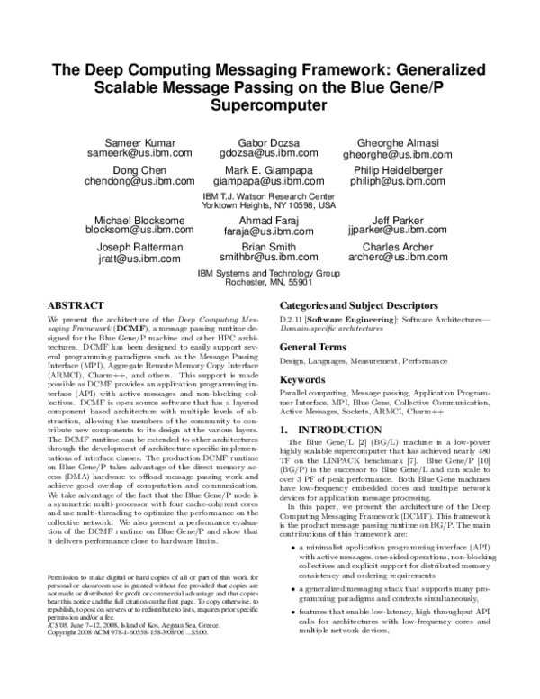(PDF) The deep computing messaging framework