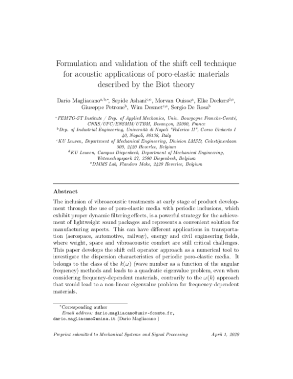(PDF) Formulation and validation of the shift cell technique for ...