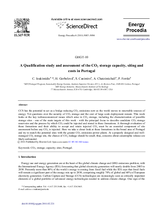(PDF) A qualification study and assessment of the CO2 storage capacity ...