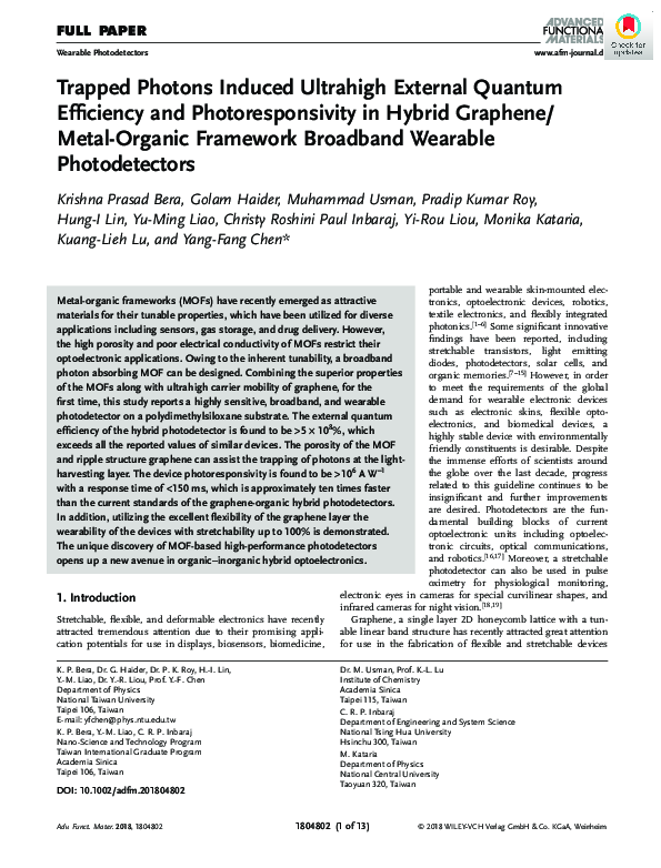 (PDF) Trapped Photons Induced Ultrahigh External Quantum Efficiency and ...
