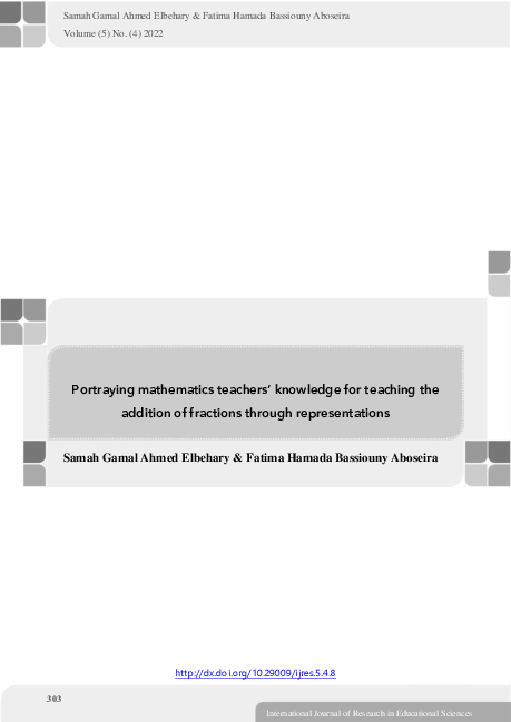 (PDF) Portraying mathematics teachers’ knowledge for teaching the ...