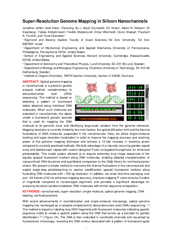 (PDF) Super-Resolution Genome Mapping in Silicon Nanochannels