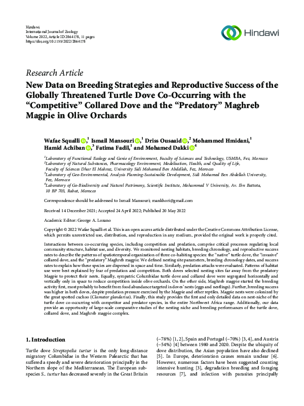(PDF) New Data on Breeding Strategies and Reproductive Success of the