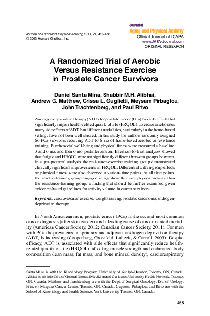 (PDF) A Randomized Trial of Aerobic versus Resistance Exercise in ...