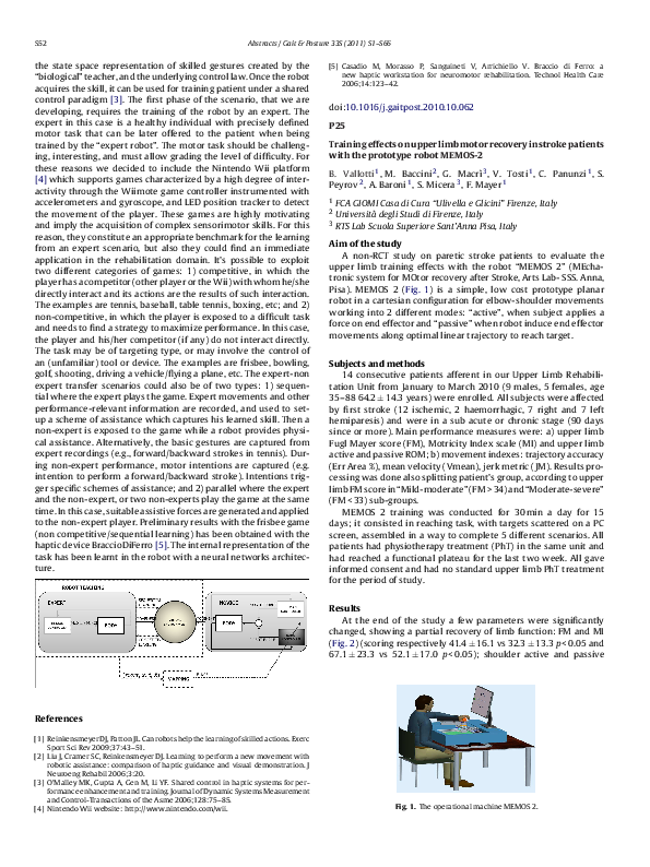 (PDF) Training effects on upper limb motor recovery in stroke patients ...