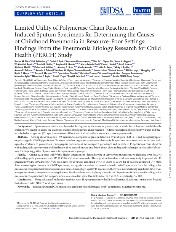 (PDF) Limited Utility of Polymerase Chain Reaction in Induced Sputum ...