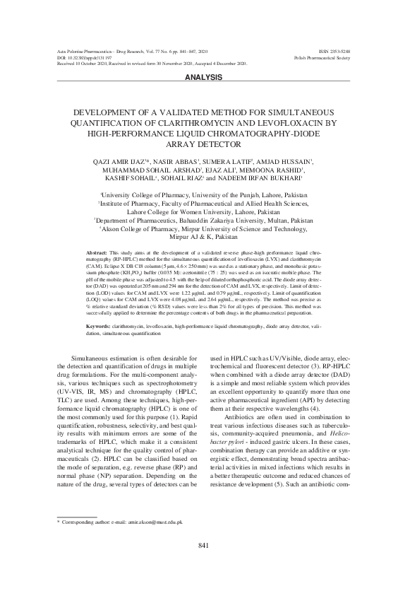 (PDF) Development of a Validated Method for Simultaneous Quantification ...