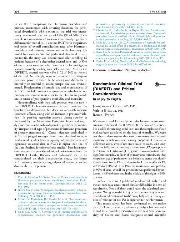(PDF) Randomized Clinical Trial (DIVERTI) and Ethical Considerations