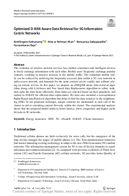(PDF) Optimized D-RAN Aware Data Retrieval for 5G Information Centric ...