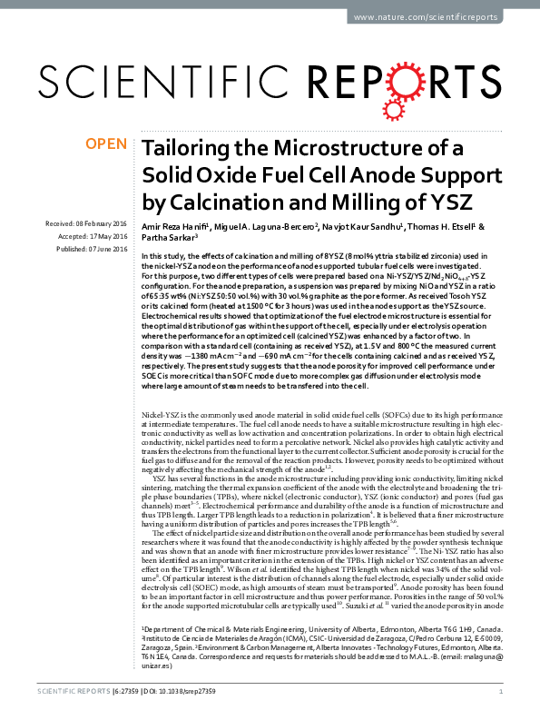 (PDF) Tailoring the Microstructure of a Solid Oxide Fuel Cell Anode ...
