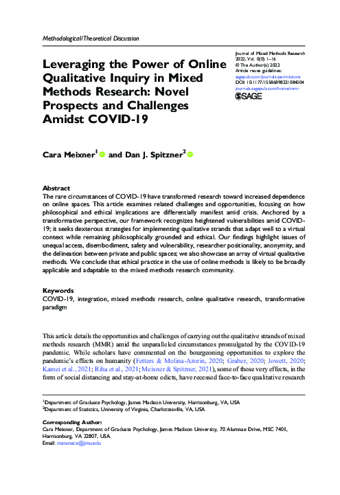 (PDF) Leveraging the Power of Online Qualitative Inquiry in Mixed ...