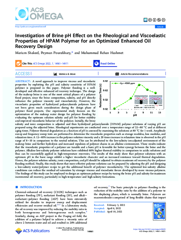 (PDF) Investigation of Brine pH Effect on the Rheological and ...