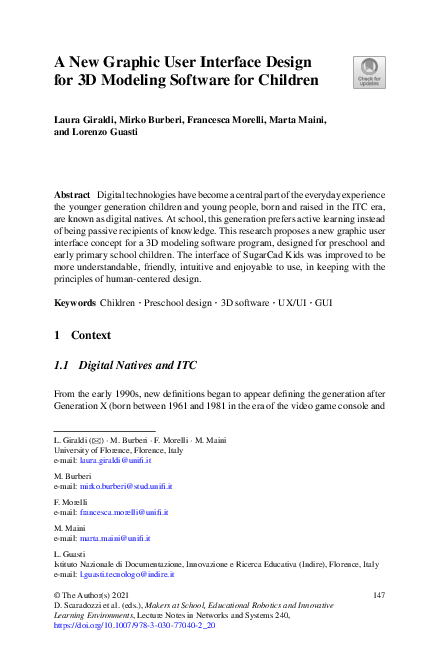 (PDF) A New Graphic User Interface Design for 3D Modeling Software for ...