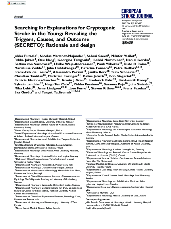 (PDF) Searching for Explanations for Cryptogenic Stroke in the Young ...