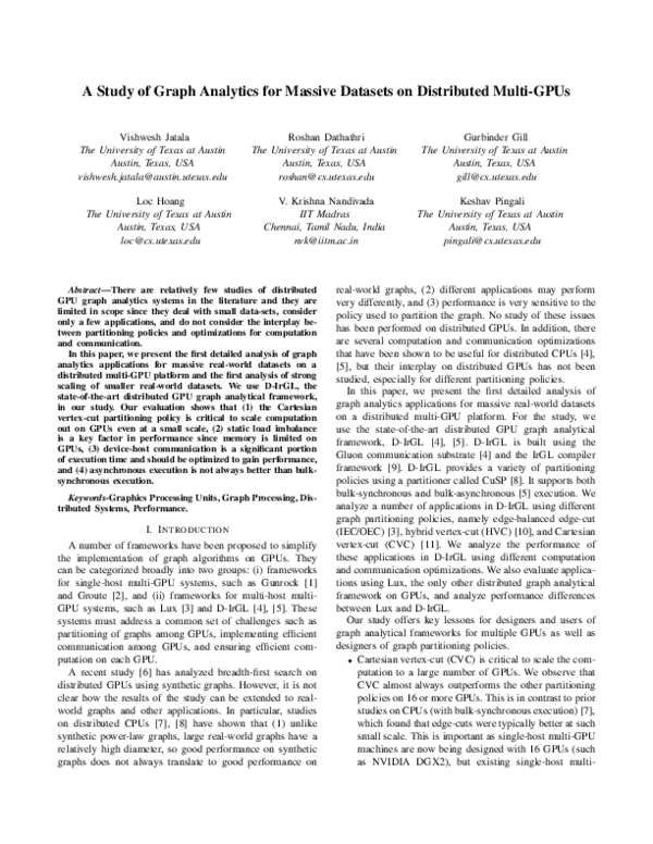 (PDF) A Study of Graph Analytics for Massive Datasets on Distributed ...