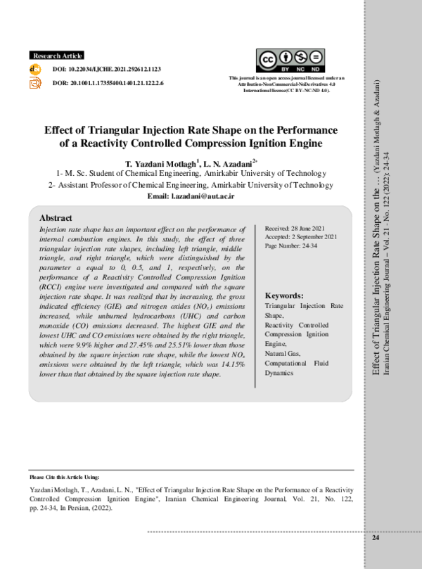 (PDF) Effect of the Triangular Injection Rate Shape on the Performance ...