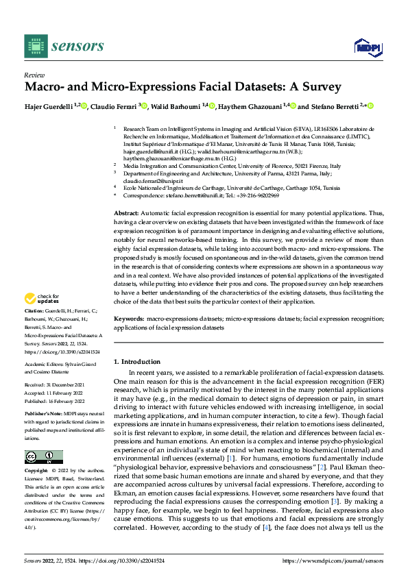 (PDF) Macro- and Micro-Expressions Facial Datasets: A Survey