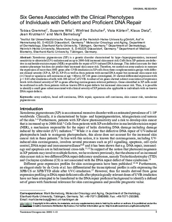 (PDF) Six Genes Associated with the Clinical Phenotypes of Individuals ...
