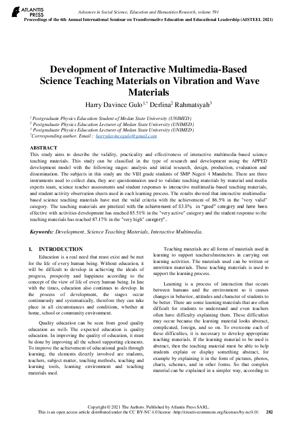 (PDF) Development of Interactive Multimedia-Based Science Teaching ...